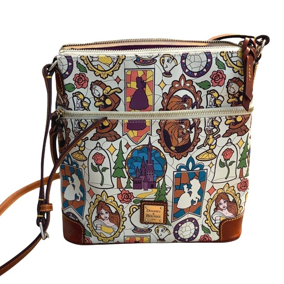 Dooney & Bourke Handbags - Disney Parks Dooney & Bourke Beauty and the Beast Stained Glass Crossbody Bag